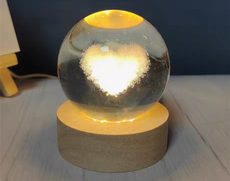 包邮水晶球小夜灯520情人节毕业儿童生日礼...