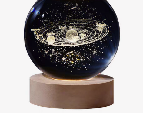 包邮低价处理一批！宇宙发光水晶球小夜灯治愈...