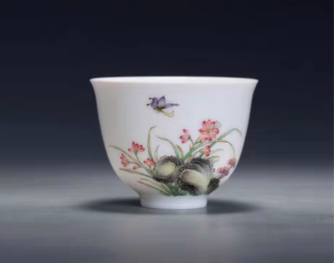 转卖景德镇陶瓷器手绘珐琅彩梅兰竹菊手工品茗...