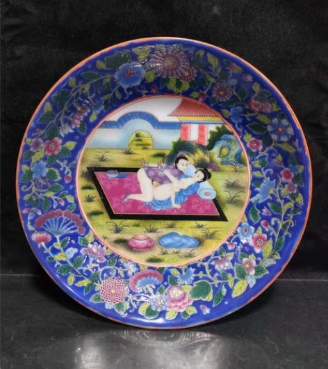 包邮瓷器陶瓷盘子粉彩瓷器人物故事瓷盘托盘果...