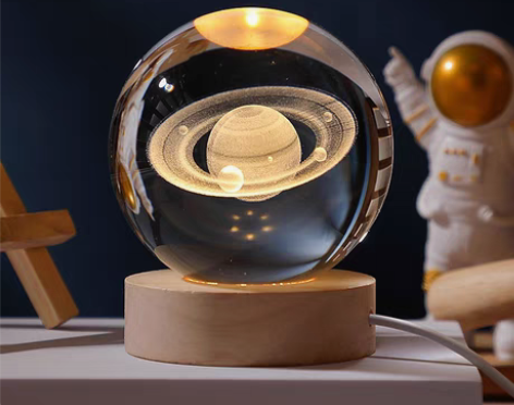 包邮【实体店关闭】宇宙系列水晶球小夜灯桌面...