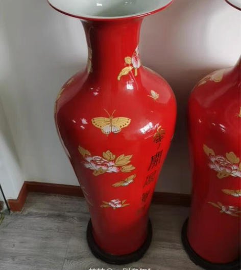 景德镇陶瓷器落地大花瓶家居客厅电视柜装饰品...