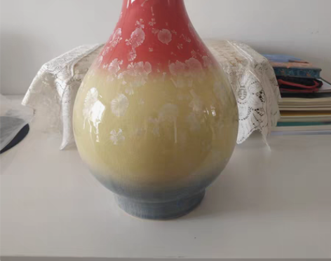 包邮8.90年代景德镇窑变结晶釉大号赏瓶，...