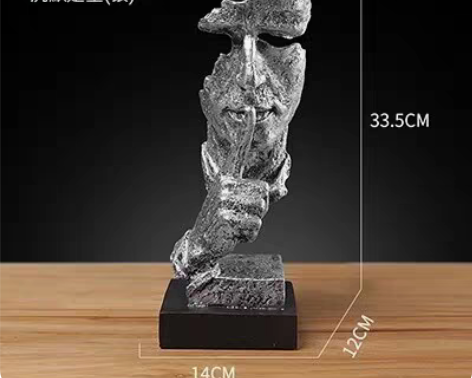 包邮复古 北欧 欧式抽象人物雕塑 沉默是...