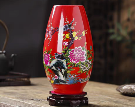 包邮景德镇花瓶陶瓷玄关装饰品客厅新房中式工...