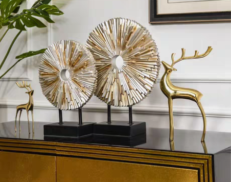 转卖轻奢摆件客厅电视柜美式酒柜装饰品新中式...