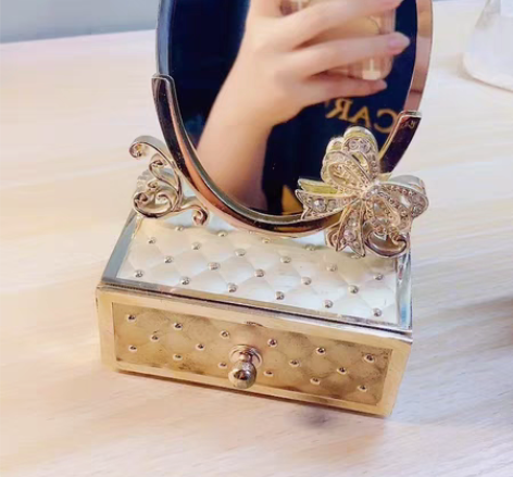 包邮做旧仿古欧式法式迷你公主梳妆台丝绒首饰...