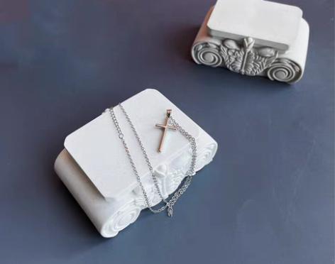 转卖欧式罗马柱底座摆台复古水泥摆件家居客厅...