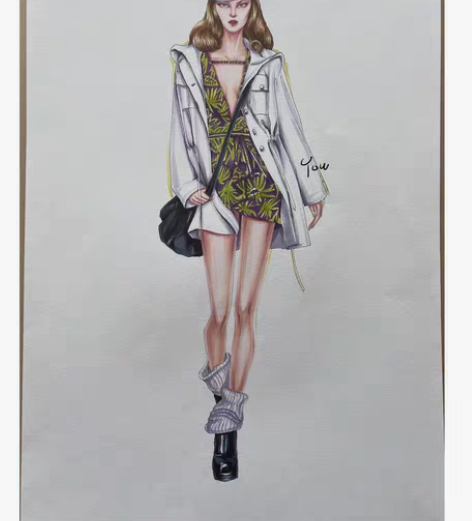 包邮服装效果图，马克笔手绘/可以按要求绘图...