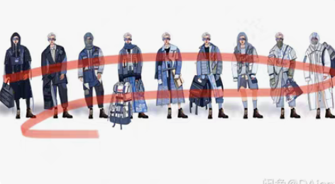 服装设计效果图马克笔手绘 A4 纯手绘 服...