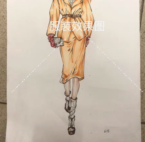 包邮马克笔服装效果图 产品设计草图 犀牛建...