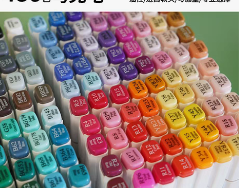 包邮马克笔服装设计 美卡勒软头双头油性48...