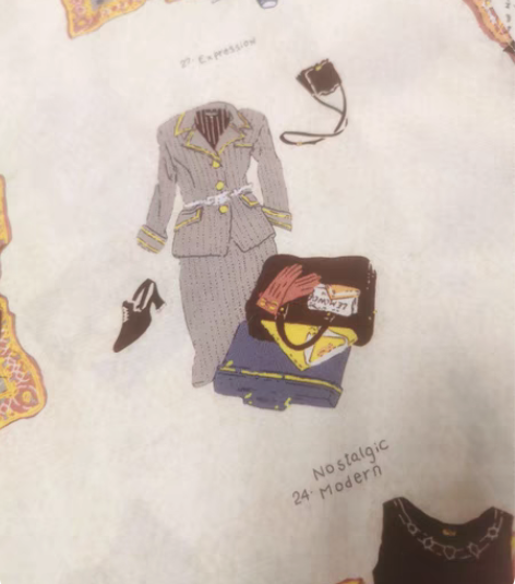 包邮vintage巴洛克童趣涂鸦插画手绘印...