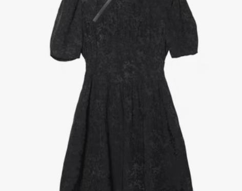 转卖圆缺原创设计新中式改良旗袍连衣裙立领蝴...