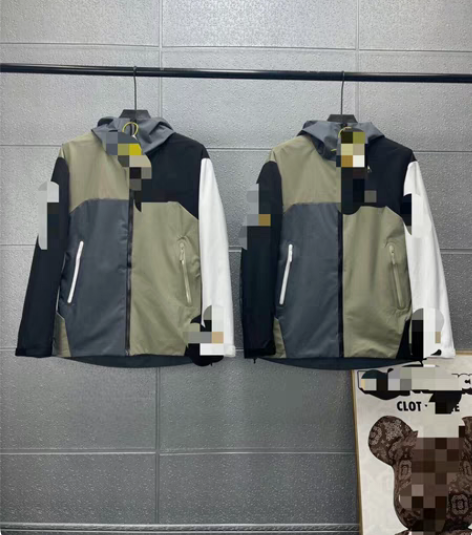 最新拼色户外机能硬壳冲锋衣外套 情侣款 ...
