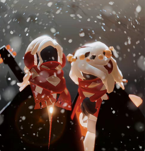 包邮光遇1666白红蜡烛爱心武士裤发饰小王...