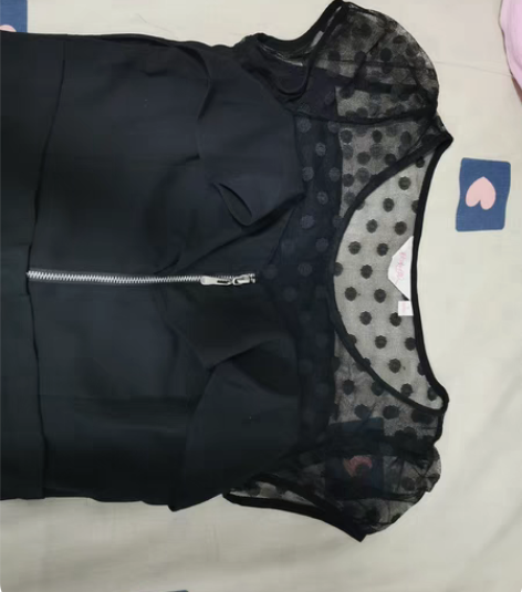 包邮秋水伊人裙子 155码 九新镂空与荷叶...