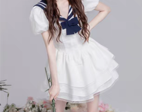 转卖SISI酱 原创《元气海军风蓬蓬裙》裙...