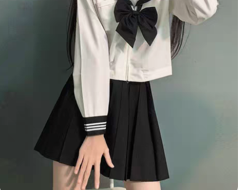 包邮小六定制Listen TB学院风白色衬...