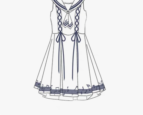 转卖漫踪动漫周边水手服套装五线谱音符 XL...