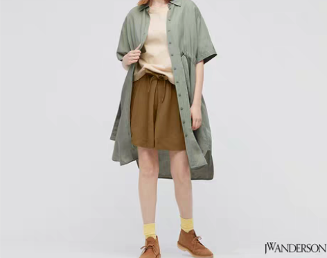 转卖【狂欢价】优衣库【合作款】女装麻混纺衬...