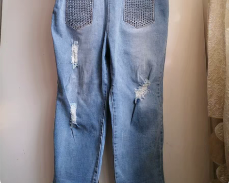 背带休闲裤牛仔裤 面料微弹力中厚   很柔...