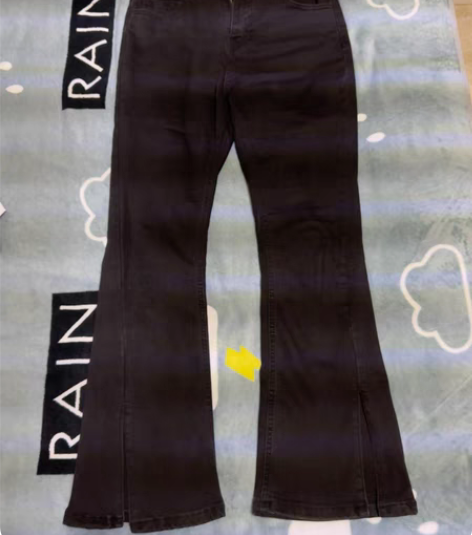 黑色喇叭口牛仔裤  xl 显瘦 穿过一次 ...