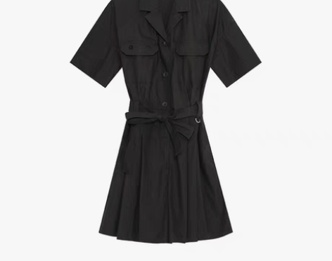 转卖fino 黑色V领工装连体裤 超级显瘦...