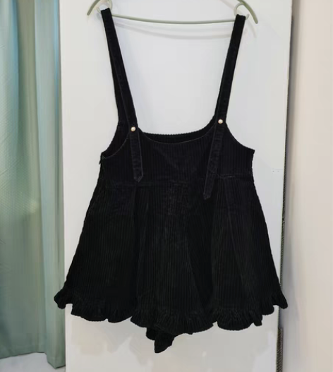 转卖【狂欢价】乐町可爱吊带连体裤灯芯绒木耳...