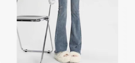 微喇叭牛仔裤女春秋2023新款高腰显瘦大码...