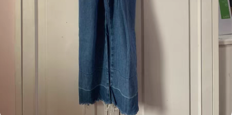 几乎全新，ZARA 女大童背带牛仔裤，柔软...