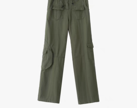 转卖女裤子春秋款+杨幂同款工装裤高腰直筒长...