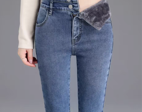 转卖高腰牛仔裤女铅笔女裤2022年秋冬新款...