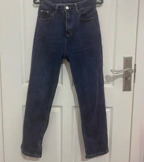 包邮纪念日春秋冬季弹力显瘦九分烟管牛仔直筒...