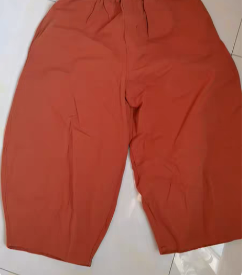 包邮爱马仕橙棉麻裤，适合130斤以内美女，...