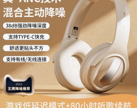 转卖铂典ELA9 真ANC主动降噪蓝牙耳机...
