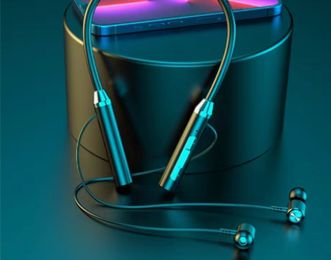 包邮新款蓝牙无线耳机 挂脖运动双耳入耳颈挂...