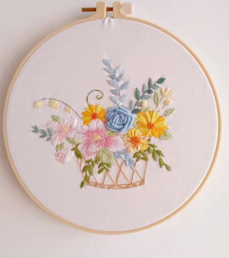 圆盘刺绣针绣成品 室内装修装饰画 #立体...