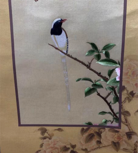 上海世博会纪念品刺绣画 全手工苏工刺绣绸缎...