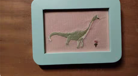 包邮手工刺绣相框装饰摆件5寸实木 11.8...