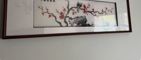 贵妃笑 苏州纯手工苏绣刺绣画卧室床头装饰画...