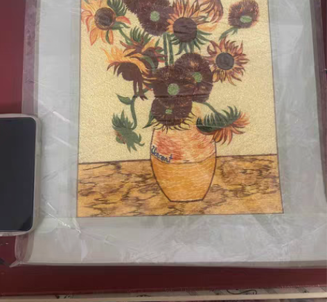 刺绣画 绣品挂画（不是十字绣） 梵高向日葵...