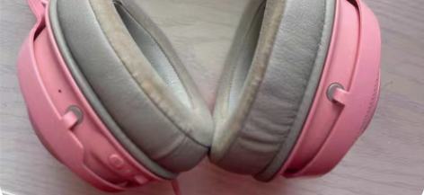 包邮8成新自用雷蛇北海巨妖粉晶猫耳版,可小...