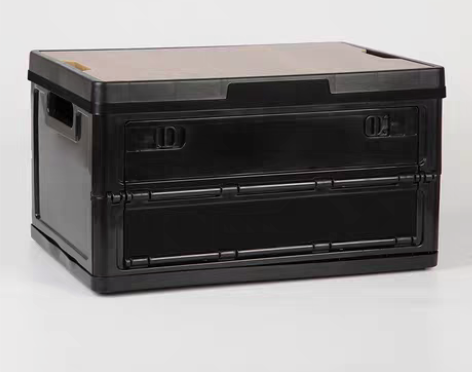 包邮侧开门户外露营收纳箱折叠箱木盖整理箱大...