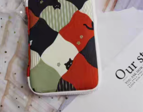 转卖风荷日莉烧饼包日式布艺笔袋手帐收纳包学...