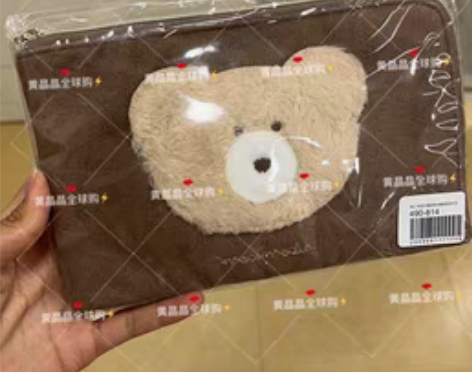 转卖L型小熊包深棕色收纳包零钱包纸巾包 感...