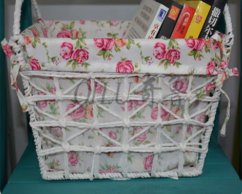 转卖奇鲁手工收纳筐家居用品桌面整理藤编吊篮...