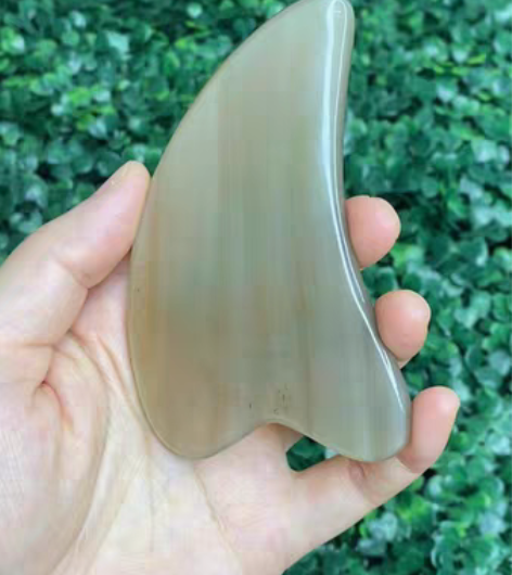 包邮9mm厚度天然牦牛角三角板刮痧板（33...