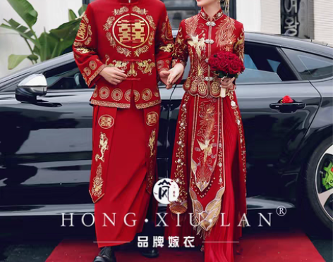 转卖秀禾服新娘新款中式结婚礼服秋冬嫁衣龙凤...