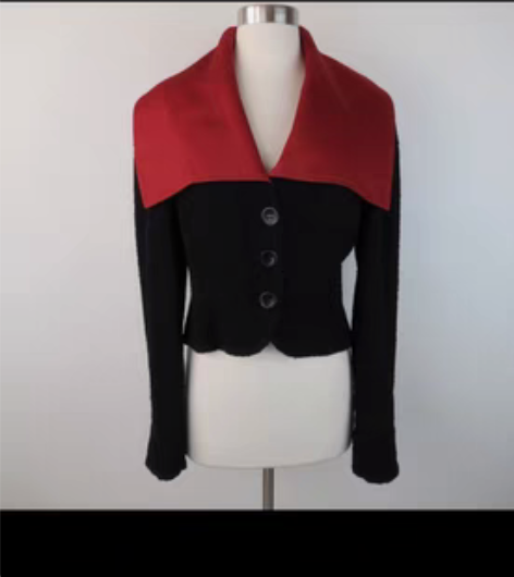 包邮红与黑迪奥拼色羊毛外套dior 非常非...